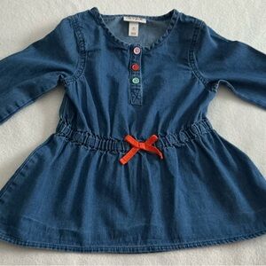 Cat & Jack Blue Denim Dress 4T cotton good condition